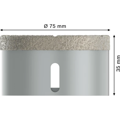 Алмазна коронка Bosch X-Lock PRO Ceramic dry 75x35 мм (2608599024)