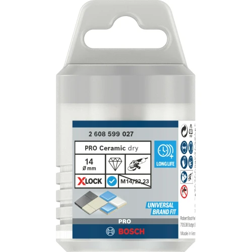 Алмазна коронка Bosch X-Lock PRO Ceramic dry 14x30 мм (2608599027)