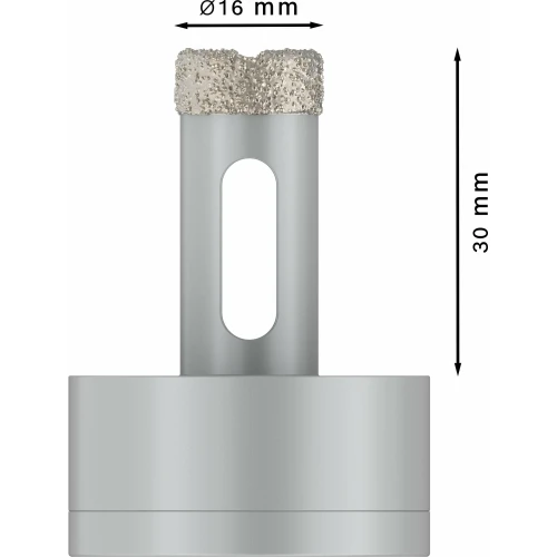 Алмазна коронка Bosch X-Lock PRO Ceramic dry 16x30 мм (2608599028)