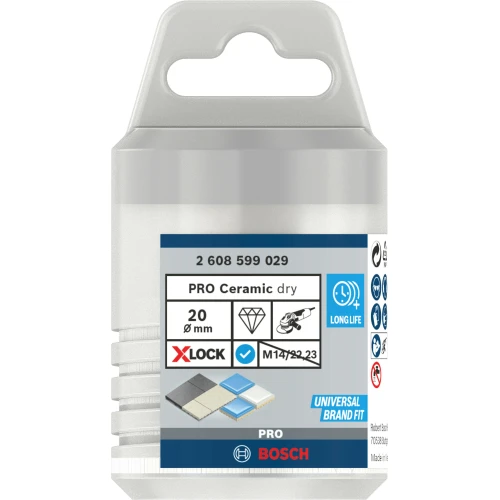 Алмазна коронка Bosch X-Lock PRO Ceramic dry 20x35 мм (2608599029)