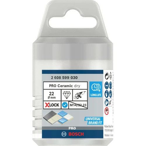 Алмазна коронка Bosch X-Lock PRO Ceramic dry 22x35 мм (2608599030)