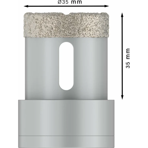Алмазна коронка Bosch X-Lock PRO Ceramic dry 35x35 мм (2608599035)