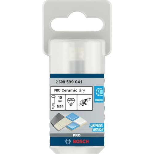Алмазна коронка Bosch PRO Ceramic dry  M14 10x30 мм (2608599041)