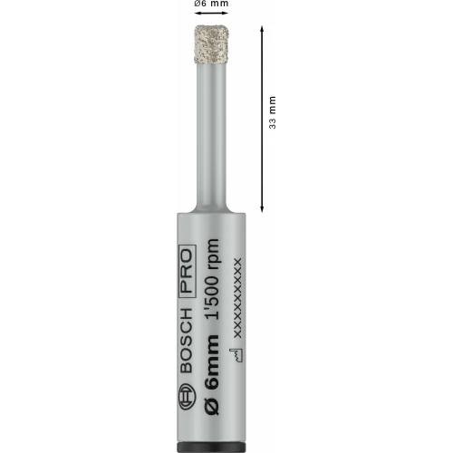 Алмазна коронка Bosch PRO Ceramic dry 6x33 мм (2608599053)