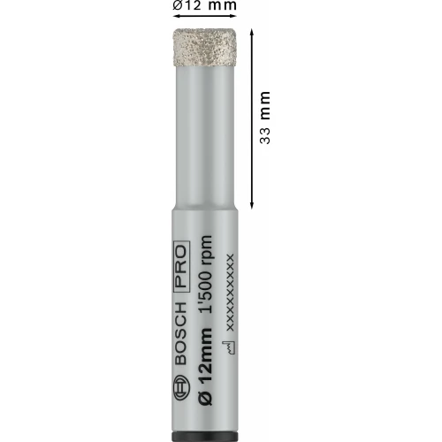 Алмазна коронка Bosch PRO Ceramic dry 12x33 мм (2608599057)