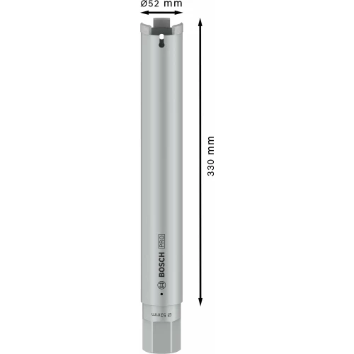 Алмазна коронка Bosch PRO Core Cutter dry 1 1/4 UNC 52x330 мм (2608601404)