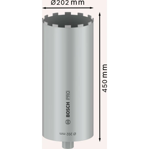 Алмазна коронка Bosch PRO Core Cutter wet 1 1/4 UNC 202x450 мм (2608601744)