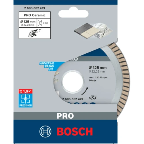Алмазний круг Bosch Best for Ceramic Extraclean Turbo 125x22.23x1.4x7 мм (2608602479)
