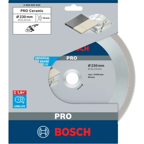 Алмазний круг по кераміці Bosch Best for Ceramic 230x22.23x2.4x10 мм (2608602634)