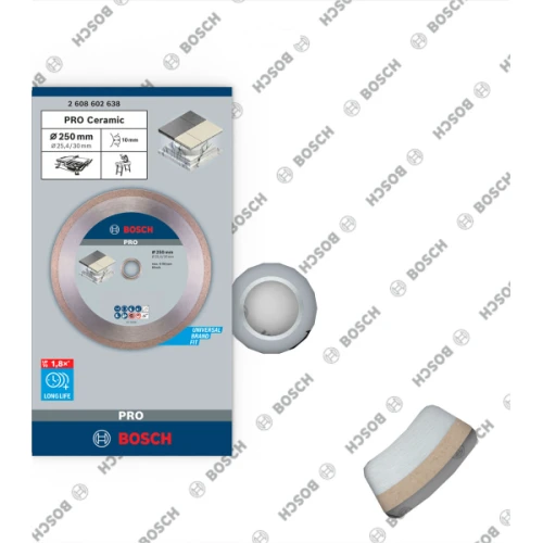 Алмазний круг по кераміці Bosch Best for Ceramic 250x30/25.4x2.4x10 мм (2608602638)
