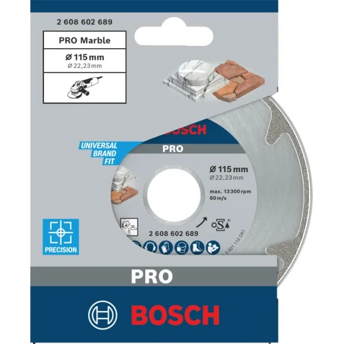 Диск алмазний по мармуру Bosch PRO Marble 115x22.23 мм (2608602689)