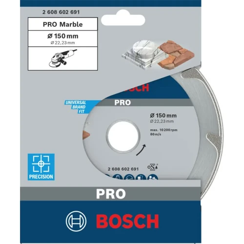 Диск алмазний по мармуру Bosch PRO Marble 150x22.23 мм (2608602691)