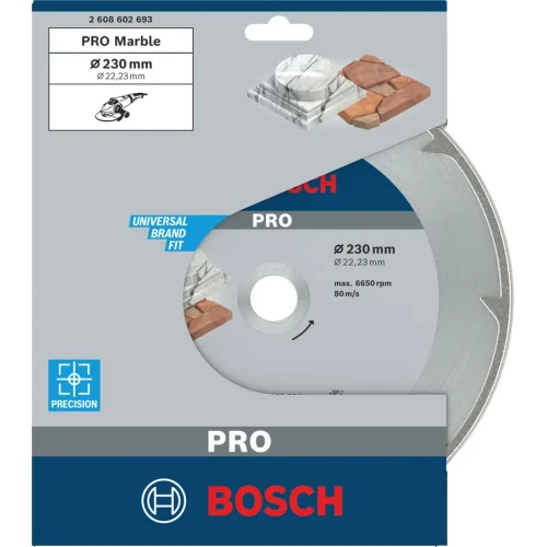 Диск алмазний по мармуру Bosch PRO Marble 230x22.23 мм (2608602693)