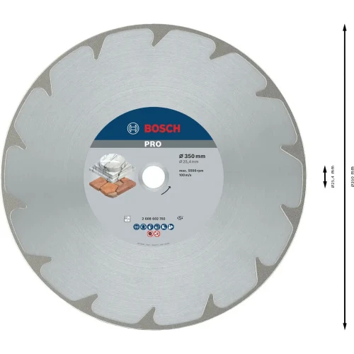 Диск алмазний по мармуру Bosch PRO Marble 350x25.4 мм (2608602702)