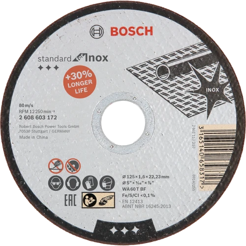 Прямой отрезной круг Standard for Inox Bosch (2608603172)