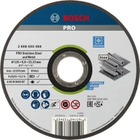 Армированный отрезной круг по металлу Bosch PRO Stainless Steel and Metal 125x22.23x0.8 мм (2608603488)