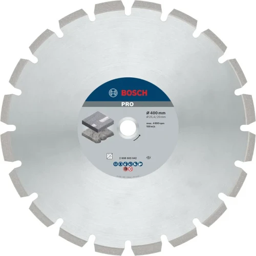 Диск алмазний сегментний Bosch PRO Asphalt 400x25.4 мм (2608603642)