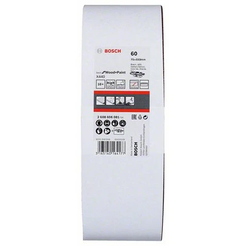 Шлифовальная лента Bosch PRO Best for Wood and Paint X440 G60 75x533 мм (1 шт.) (2608606081)