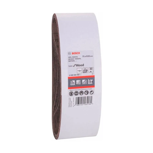 Шлифовальная лента Bosch PRO Best for Wood and Paint X440 G80 75x533 мм (10 шт.) (2608606082)