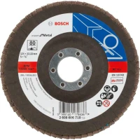 Круг лепестковый шлифовальный по металлу Bosch Expert for Metal X551 P80x125 мм (2608606718)