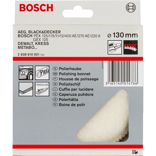 Полірувальний круг з овечої вовни Bosch GEX 130 мм (2608610001)