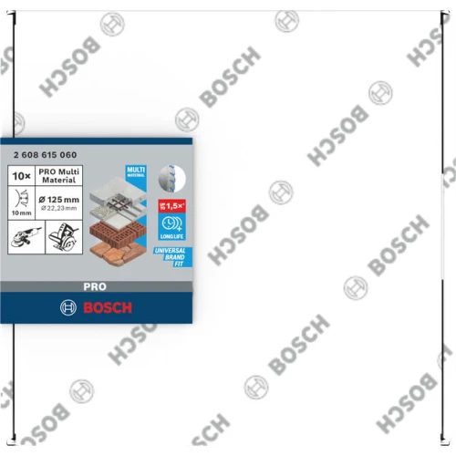 Диск алмазный сегментированный Bosch Standard For Universal 125x22.23x10 мм (10 шт.) (2608615060)