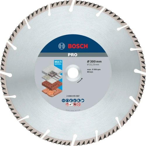 Алмазний відрізний диск Bosch Standard for Universal 300x22.23x3.3x10 мм (2608615067)
