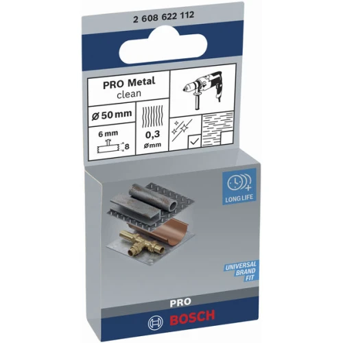 Дисковая щетка с прямым хвостовиком Bosch PRO Metal clean (50 мм / 0.3 мм) (2608622112)