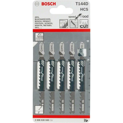 Полотно пильное по дереву Bosch Speed for Wood T 144 D 4.0x5.2x100 мм (5 шт.) (2608630040)
