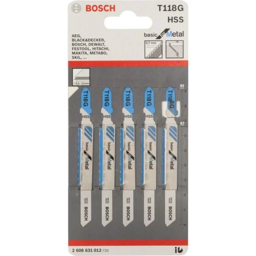 Полотно пильное по металлу Bosch Special for Alu T 127 D 3x100 мм (5 шт.) (2608631017)