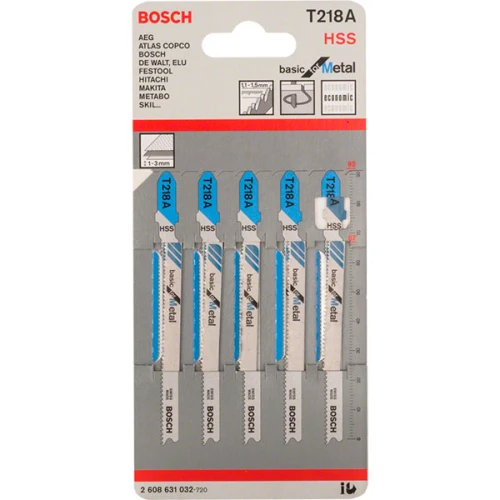 Полотно пильное по металлу Bosch Basic for Metal T 218 A 1.1-1.5x100 мм (5 шт.) (2608631032)