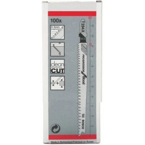 Полотно пильное по дереву Bosch Progressor for Wood T 234 X 2.0x3.0x117 мм (100 шт.) (2608633A41)