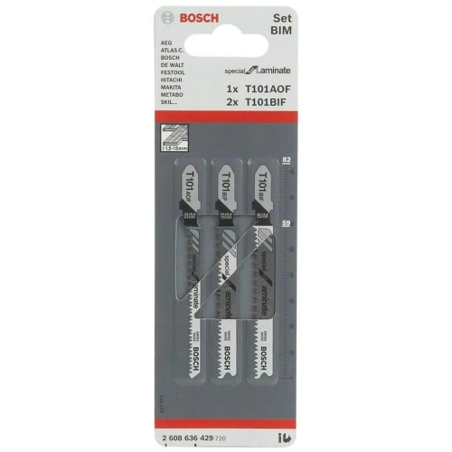 Набор пильных полотен по дереву Bosch Special for Laminate / PRO Hardwood clean curve 83 мм (3 шт.) (2608636429)