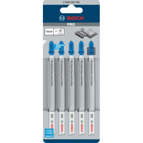 Полотно пильное по металлу Bosch PRO Metal Pipes and Profiles T 321 AF 1.2x132 мм (5 шт.) (2608636705)
