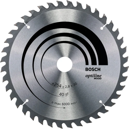Диск пильный по дереву Bosch Optiline Wood 254x30x40Т (2608640443)