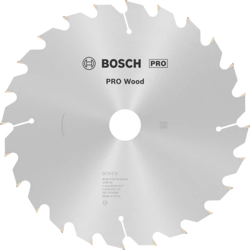 Циркулярний пиляльний диск Bosch PRO Wood, 235 x 2,8 x 30 мм, T24 (2608640725)