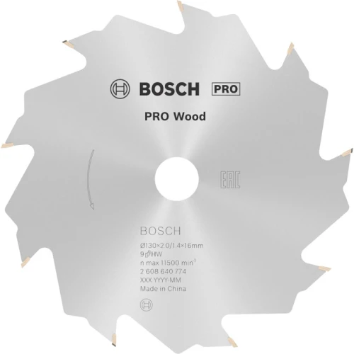 Циркулярний пиляльний диск Bosch PRO Wood, 130 x 2 x 16 мм, T9 (2608640774)