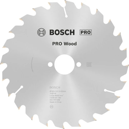 Циркулярный пильный диск Bosch PRO Wood, 190 x 2 x 30 мм, T24 (2608641185)