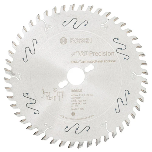 Диск пиляльний по ламінату Bosch 250x30x48Т Top Precision Best for Laminated Panel Abrasive (2608642104)