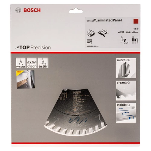 Диск пиляльний по ламінату Bosch 250x30x48Т Top Precision Best for Laminated Panel Abrasive (2608642104)