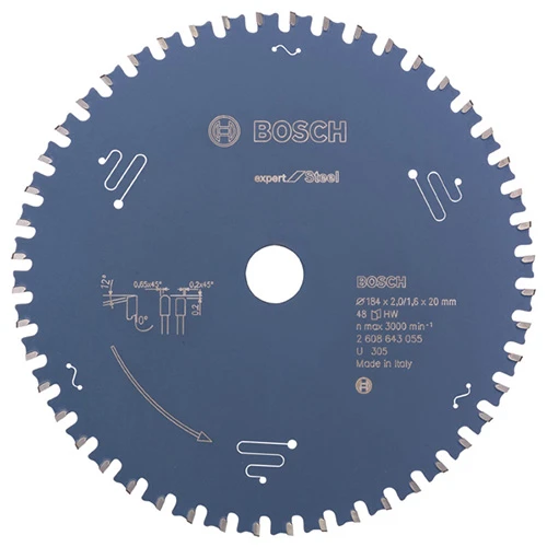 Диск пиляльний по металу Bosch 184x20x48Т Expert for Steel (2608643055)
