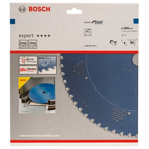 Диск пиляльний по металу Bosch 184x20x48Т Expert for Steel (2608643055)