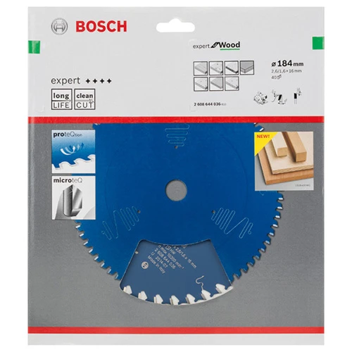 Диск пильный по дереву Bosch 184x16x40Т Expert for Wood (2608644036)