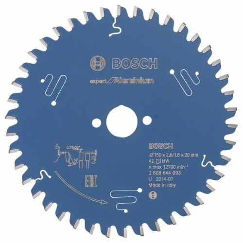 Диск пиляльний по алюмінію Bosch 150x20x42T Expert for Aluminium (2608644093)