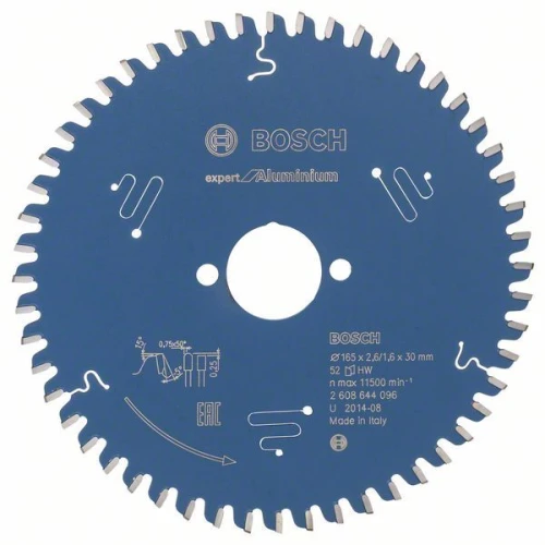 Диск пильный по алюминию Bosch 165x30x52T Expert for Aluminium (2608644096)