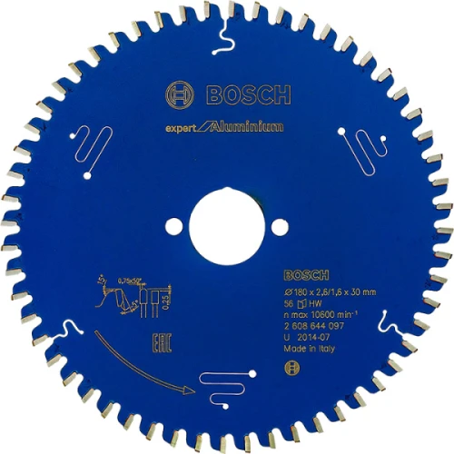 Диск пильный по алюминию Bosch 180x30x56T Expert for Aluminium (2608644097)