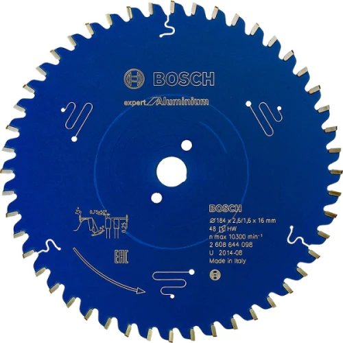 Диск пиляльний по алюмінію Bosch 184x16x48T Expert for Aluminium (2608644098)