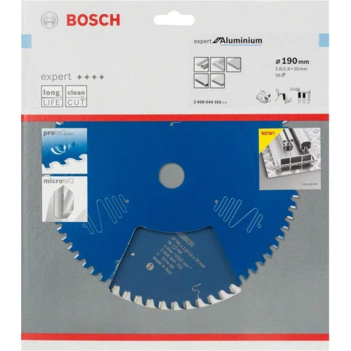 Диск пиляльний по алюмінію Bosch 190x30x56T Expert for Aluminium (2608644102)