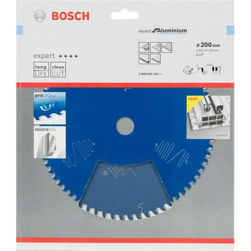 Диск пиляльний по алюмінію Bosch 200x30x60T Expert for Aluminium (2608644103)