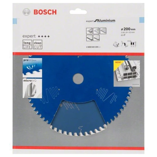 Диск пильный по алюминию Bosch 200x32x60T Expert for Aluminium (2608644104)
